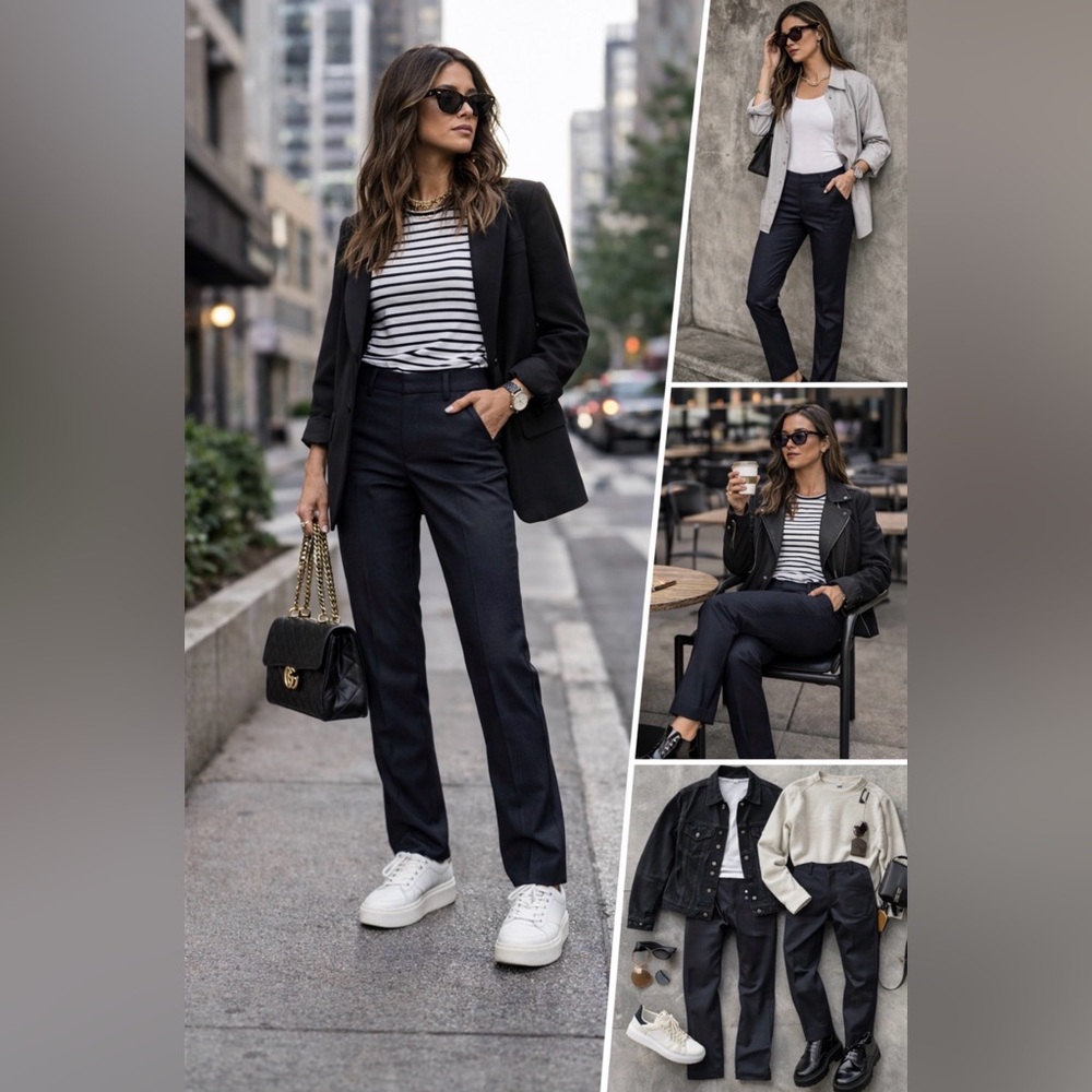 NWT Halogen Slim Straight Dress Pants Size 0 Navy Workwear Career